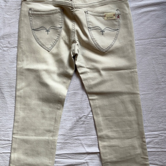 Original Replay Benoules Skinny colour is cream white pants sz 28/34 - Picture 7 of 8